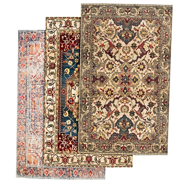 Versatile 3D Carpets in 3 Designs 3D model image 1 