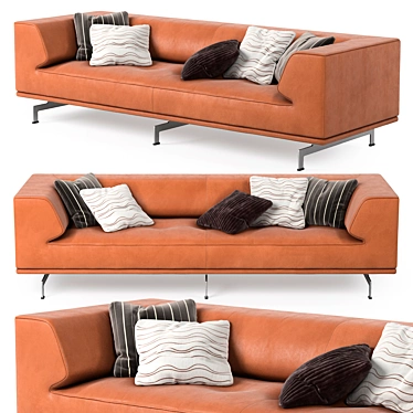 Elegant Erik Jorgensen Delphi Sofa 3D model image 1 