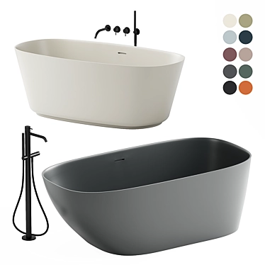 Raw Collection: Inbani Baths - Vesta & Forma | Multiple Colors | High Quality 3D model image 1 