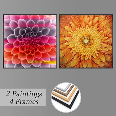 Elegant Wall Art Set 3D model image 1 