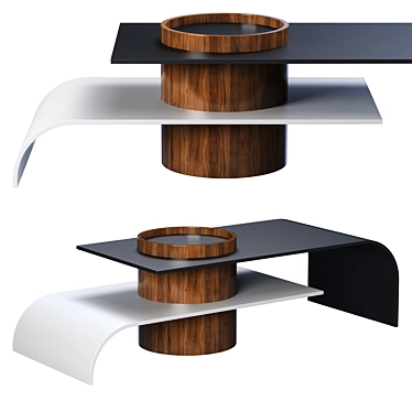 Elegant Etna Coffee Table: Meroni Colzani 3D model image 1 