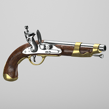 Antique Pistol: 18-19th Century 3D model image 1 