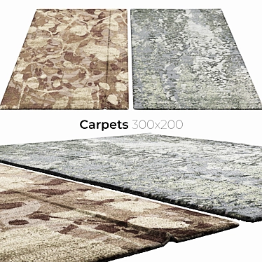 Stylish Interior Carpets 3D model image 1 