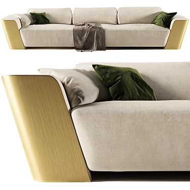Modern Metropol Sofa 360cm - Elegant 3D Model 3D model image 1 