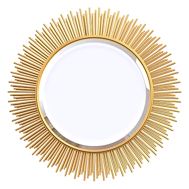 Elegant Marlo Round Mirror 3D model image 1 