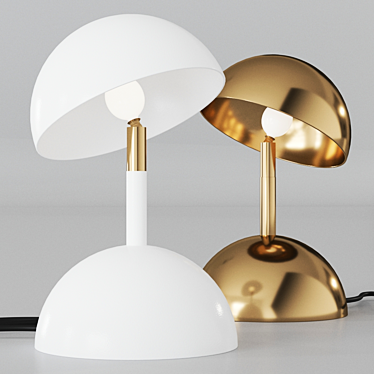 Sleek Aluminium LED Table Lamp 3D model image 1 