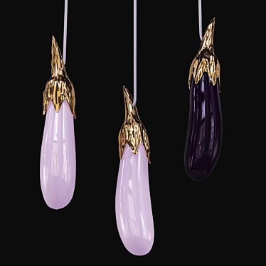 Elegant Eggplant Chandelier 3D model image 1 