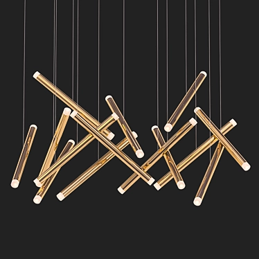 Modern LED Chandelier: Dutti D0068 3D model image 1 