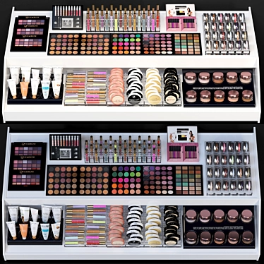 Professional Cosmetics Set: Mascara, Nail Polish, Lipstick, Cream 3D model image 1 