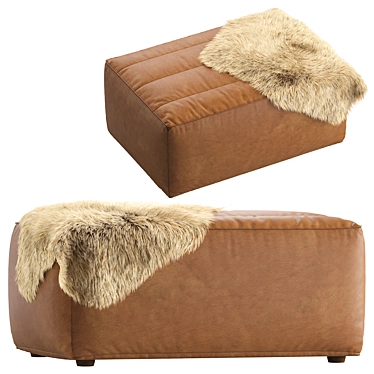 Shabby Chic Footstool: Coco Republic Timothy Oulton 3D model image 1 