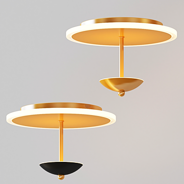 Glowing Umbrella Pendant Light 3D model image 1 