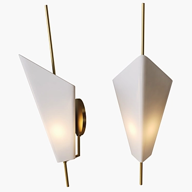 Elegant Copper Wall Sconce 3D model image 1 