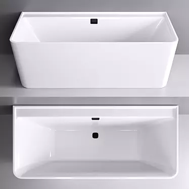 Elegant Wall-Mounted Bathtub 3D model image 1 