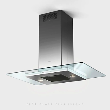 Elica flat glass plus island