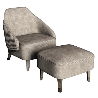 Giorgio Collection Mirage: Luxurious Armchair & Ottoman 3D model image 1 