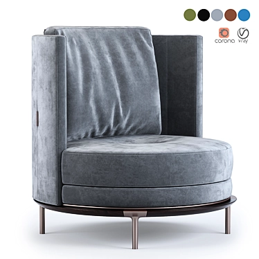 Stylish Aster Estee Armchair 3D model image 1 