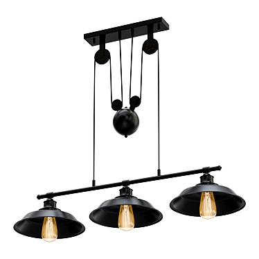 Elegant Roseto Red Deer Chandelier 3D model image 1 