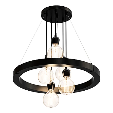 Sleek Martos 5-Light Chandelier 3D model image 1 