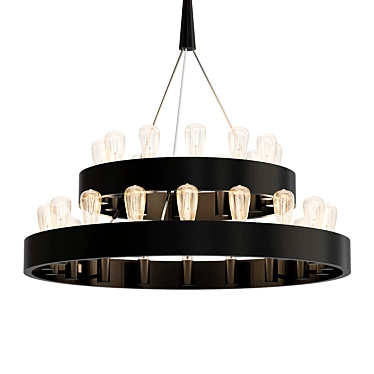 Elegant Robert Abbey Candelaria Chandelier 3D model image 1 