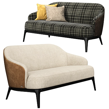 Modern Compact Furman Sofa 3D model image 1 