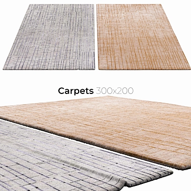 Stylish Interior Carpets 3D model image 1 