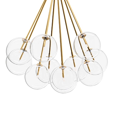 Elegant Eichholtz Molecule Ceiling Lamp 3D model image 1 