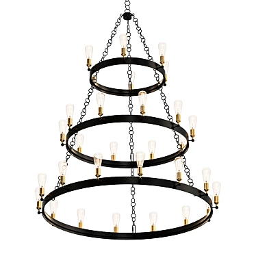 Maxim Noble 50" Chandelier 3D model image 1 