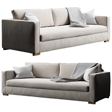 Vanguard Brandt Sofa: Extended Bench Seat 3D model image 1 