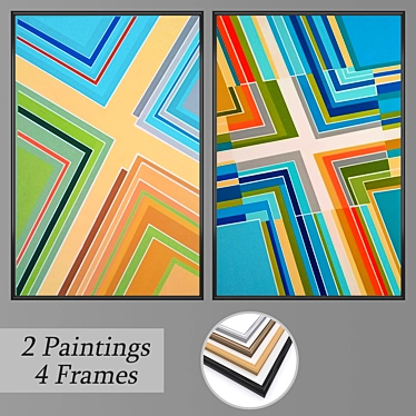 Versatile Set of Wall Paintings 3D model image 1 