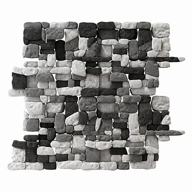 Smooth Stone Block Decor 3D model image 1 