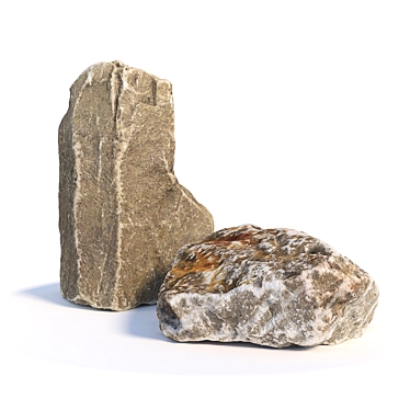 360° Scanned Landscape Stones 3D model image 1 