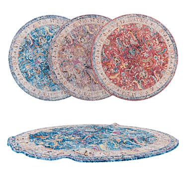 Versatile Round Carpet Set 3D model image 1 