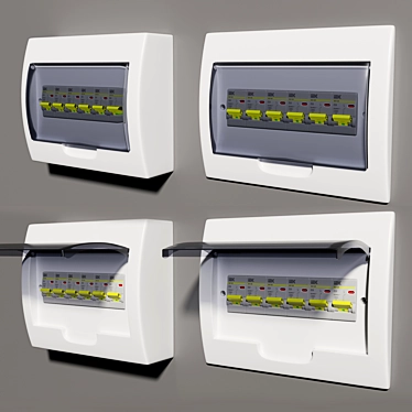 12-Port Surface/Flush Mounted Distribution Panel 3D model image 1 