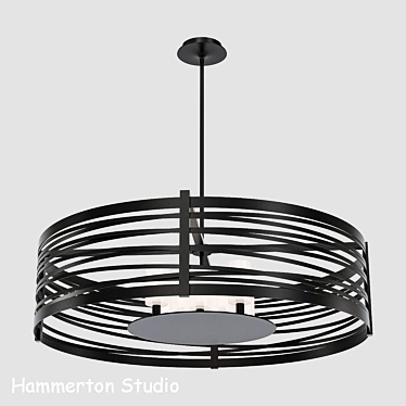 Tempest 8-Light Drum Chandelier 3D model image 1 