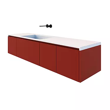 Modern Binario Sink by Antonio Lupi 3D model image 1 