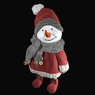 Festive Snowman Decor 3D model image 1 