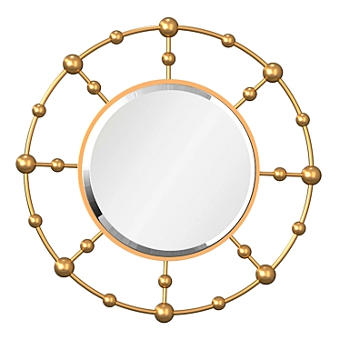 Elegant Selim Round Mirror 3D model image 1 