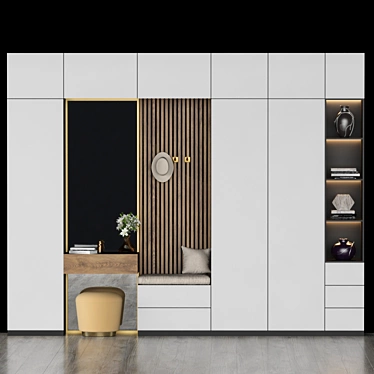Elegant Hall Furniture Set 3D model image 1 