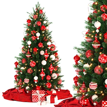  Festive Christmas Tree Decoration 3D model image 1 