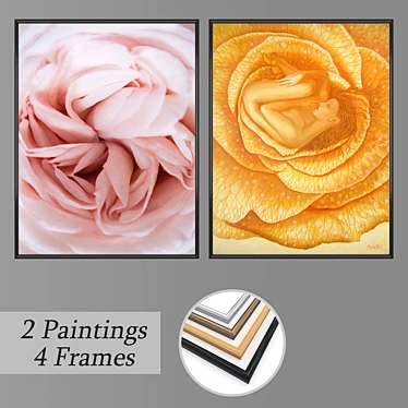 Versatile Set of Wall Paintings 3D model image 1 