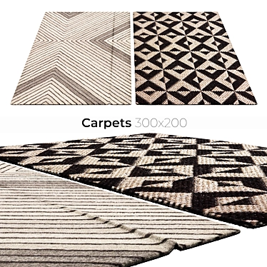 Stylish Interior Carpets 3D model image 1 