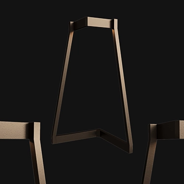 Minimal Metal Table Lamp, Warm Light 3D model image 1 