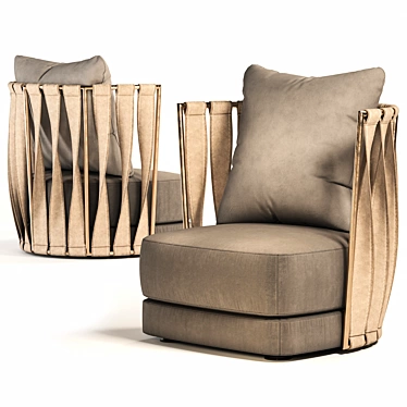 Cantori Twist ArmChair: High Detail and Quality 3D model image 1 
