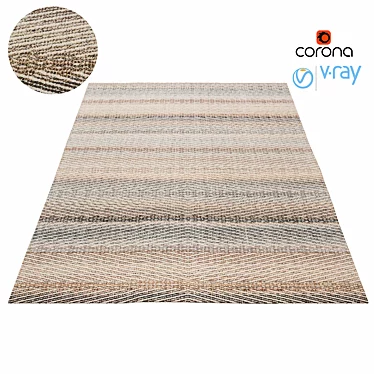 Versatile Gray Rug for Indoor & Outdoor Use 3D model image 1 