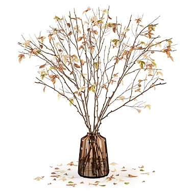 Elegant Vase with Branches 3D model image 1 
