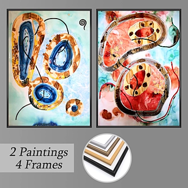 Elegant Wall Art Set 3D model image 1 