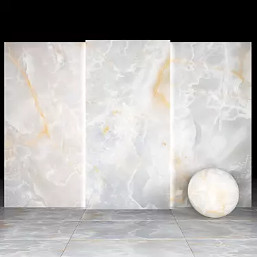 Gray Onyx Texture Slabs - 5 Styles 3D model image 1 