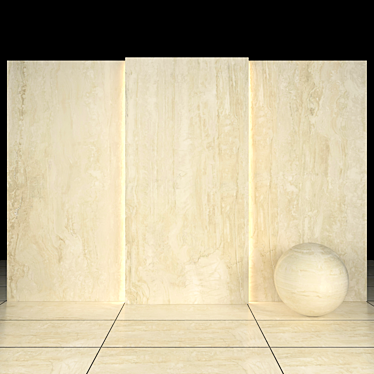 Elegant Alabastrino Travertine Slabs 3D model image 1 