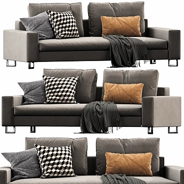 Modern Molteni&C Large Sofa 3D model image 1 