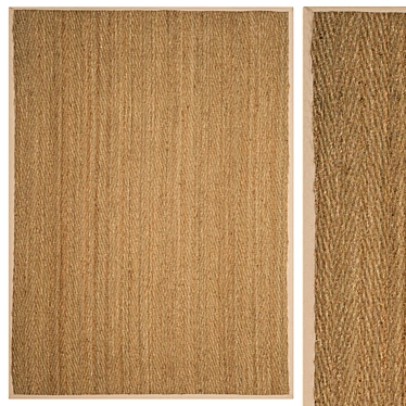 Natural Fiber Maisy Border Rug 3D model image 1 